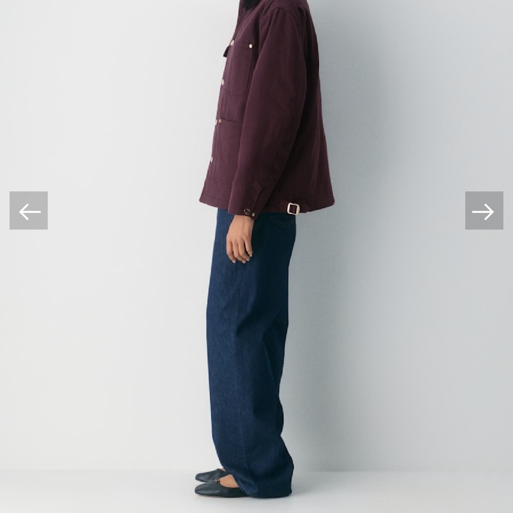 Aritzia Burgundy Utility Jacket with Black Collar Barnett - Picture 6 of 15